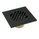 thumbnail image 1 of 3.84" Square Shower Drain, Stainless Steel Floor Drain with Removable Cover Grate and Hair Strainer, Prevent Odor from Entering , Matte Black, 1 of 5