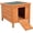 Natural Wood, variant on Wooden Bunny House Rabbit Cat Hutch, Feral Cats Outdoor Weatherproof Rabbit Hutch w/Ramp, Lockable Doors, Openable Top, Small Pet House for Rabbits, Bunnies, Guinea Pigs, 16.5" x 20.5" x 17.3"