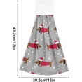 thumbnail image 3 of SKYSONIC Dachshund Christmas Hat Sweater Hanging Hand Towels with Hanging Loop, Hand Towels Soft Thick Dish Cloth Hand Towels for Kitchen Bathroom, with Hanging Loop, 12"x17", 3 of 6