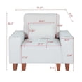 thumbnail image 4 of Gewnee Modern Single Chair,Modular Combination Armchair with Cup Holders and Pillows.Suitable for Single Person Sofa Chair for Small Spaces.Beige, 4 of 9