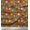 Tawny Brown, variant on Soimoi Cotton Duck Fabric Holly Leaves & Yellow Flower Floral Print Fabric by The Yard 42 Inch Wide