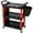 Black+Red, variant on 3 Tier Rolling Auto Detail Cart with Wheels, Bucket, Pegboard and Hooks for Detailing, Garage Workshop, Tool Storage Organizer with Spray Bottle Holders, Red and Black