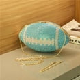 thumbnail image 5 of Sacs Pochette Balle Ellipse Rugby pour Femmes Soirée pour Sacs à Main en Strass Dames Fête Sac à Souper, 5 of 5