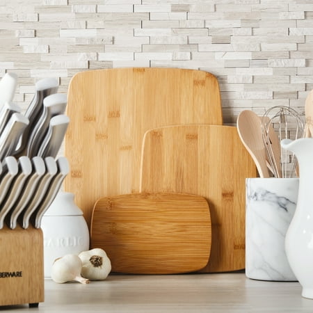 Franke Stainless Steel Cutting Board - Farberware Classic Three Piece Bamboo Cutting Board Set