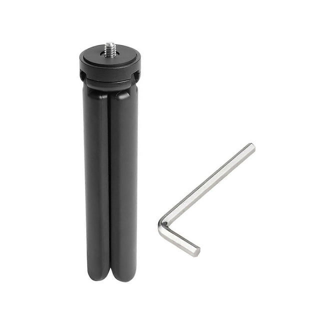 Lightweight Mini Desktop Tripod Aluminum Alloy Tripod Stand with 1/4 Inch Screw Wrench for DSLR ILDC Camera Camcorder Projector