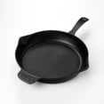 thumbnail image 2 of Lava Enameled Cast Iron Skillet Frying Pan with Pour Spouts - 11 Inch Round Black, 2 of 6