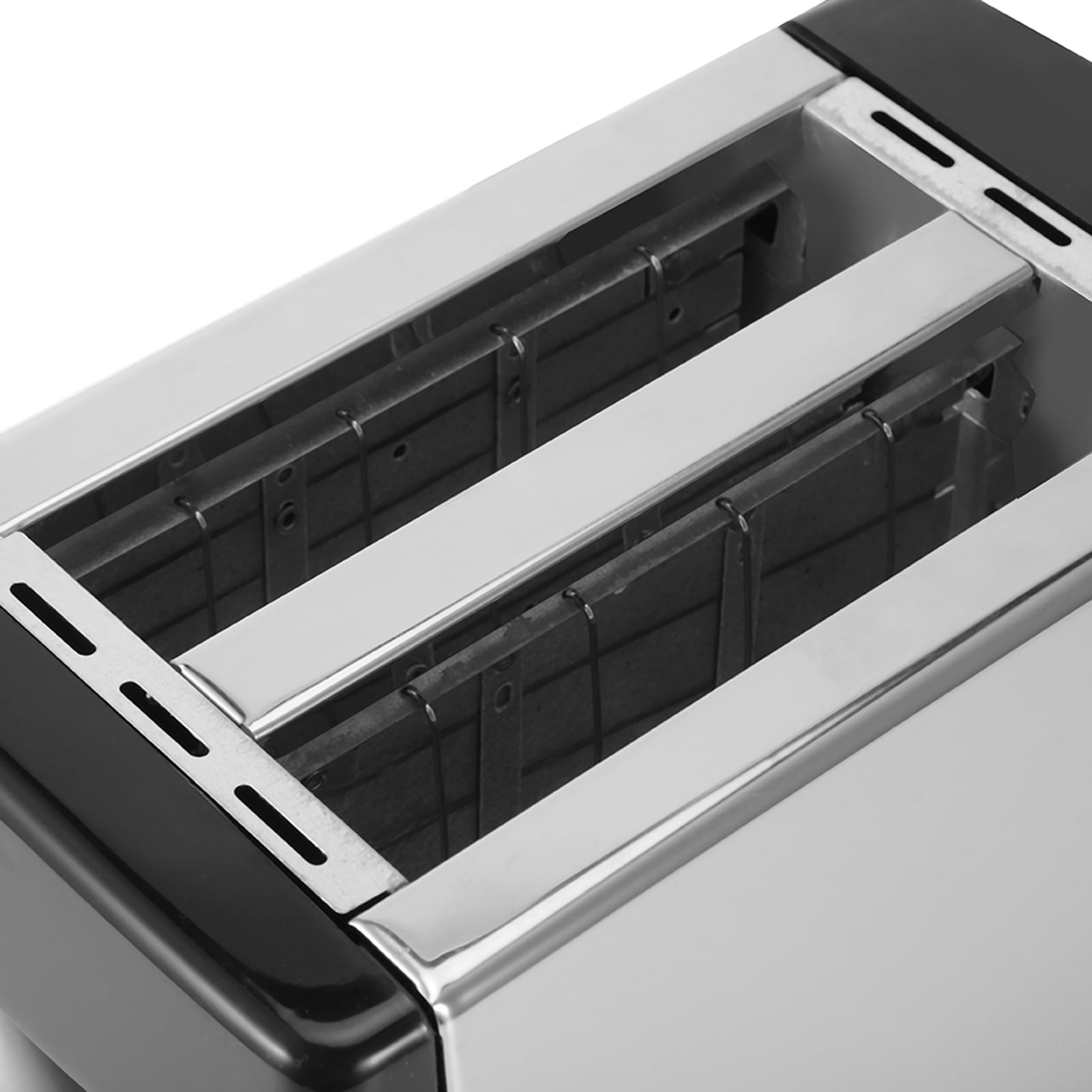 YAHHU 650-850W 2-Slice Bread Toaster, Black, 6 Gear Breakfast Cooking Machine, ABS & Stainless Steel (8.27 x 4.72 x 6.26 inches / 21 x 12 x 15.9 cm)