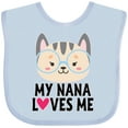 thumbnail image 3 of Inktastic Nana Loves Me Grandchild Girls Baby Bib, 3 of 4