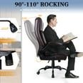 thumbnail image 5 of Bossin Big and Tall Executive Office Chair 400lbs with Flip-up Arms for Adult, Ergonomic High Back Lumber Support Adjustable Computer Desk Chair, 5 of 7