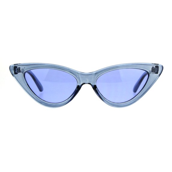 Womens Gothic Cat Eye Pop Color Funk Vintage Sunglasses Blue