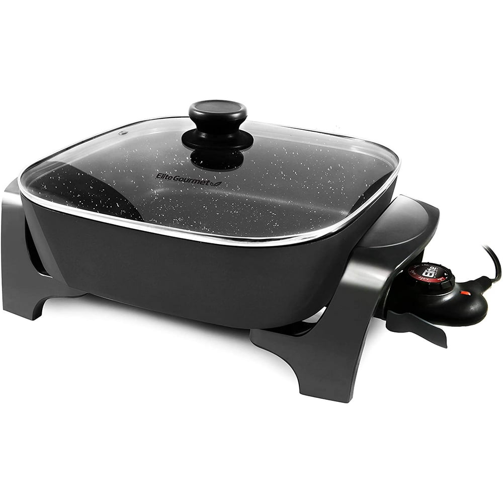 Elite Gourmet Deep Dish Heavy Duty, Rapid Heat Up, Dishwasher Safe
