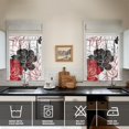 thumbnail image 4 of Pioneer Kitchen Curtains and Valance Set 36 Inch Tier Beautiful Wild Peonies Flower 3 Pieces Set Dining Room Small Curtain Drapes Cafe Curtains Valance for Home Decor Rod Pocket, 4 of 6
