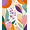 Orange, Pattern 2, variant on ODIKA 4'x6' Machine Washable Non-Slip Area Rug, Watercolor Cream High Traffic Rug, Ivory, 1088993