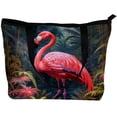 thumbnail image 2 of Flamingo Canvas Leather Mix Tote Bag - Hand-Held Twill Jeanette Sponge Bag 30x10.5x39cm, 2 of 5