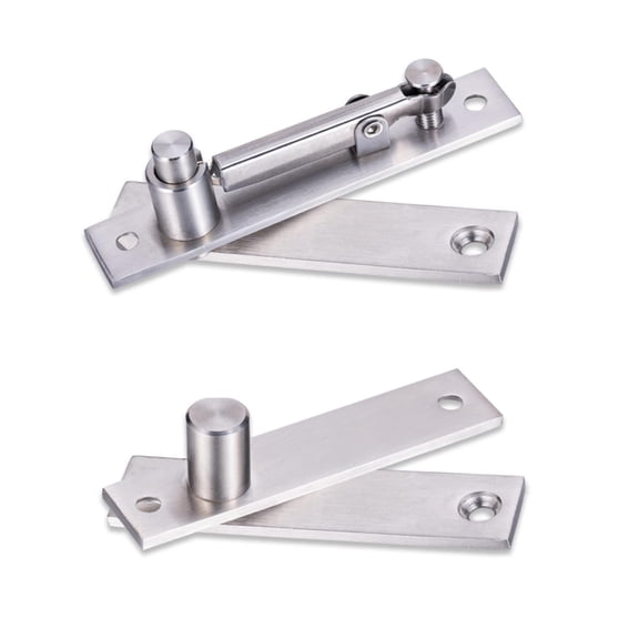 Mengshi Heavy Duty Invisible Pivot Hinge 304 Stainless Steel Hidden Door Hinges for 360°Rotating Secret Doors & Bookshelf Doors (Silver)