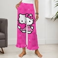 thumbnail image 2 of Hello Kitty Women Pajama Pants Comfy Pj Bottoms Soft Printed Lounge Pant with Pockets, 2 of 7