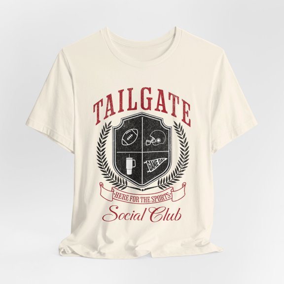 Red/Black Cute Varsity Style Tailgate Gameday Football Unisex Shirt