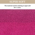 thumbnail image 4 of Home Weavers Luxury Bathroom Rug Toilet Rugs U Shaped Contour, Thick Toilet Rug, Non-Slip Contour Mat for Bathroom,100% Cotton Soft, Absorbent Water, Machine Washable, 20"x20" Contour, Hot Pink, 4 of 5