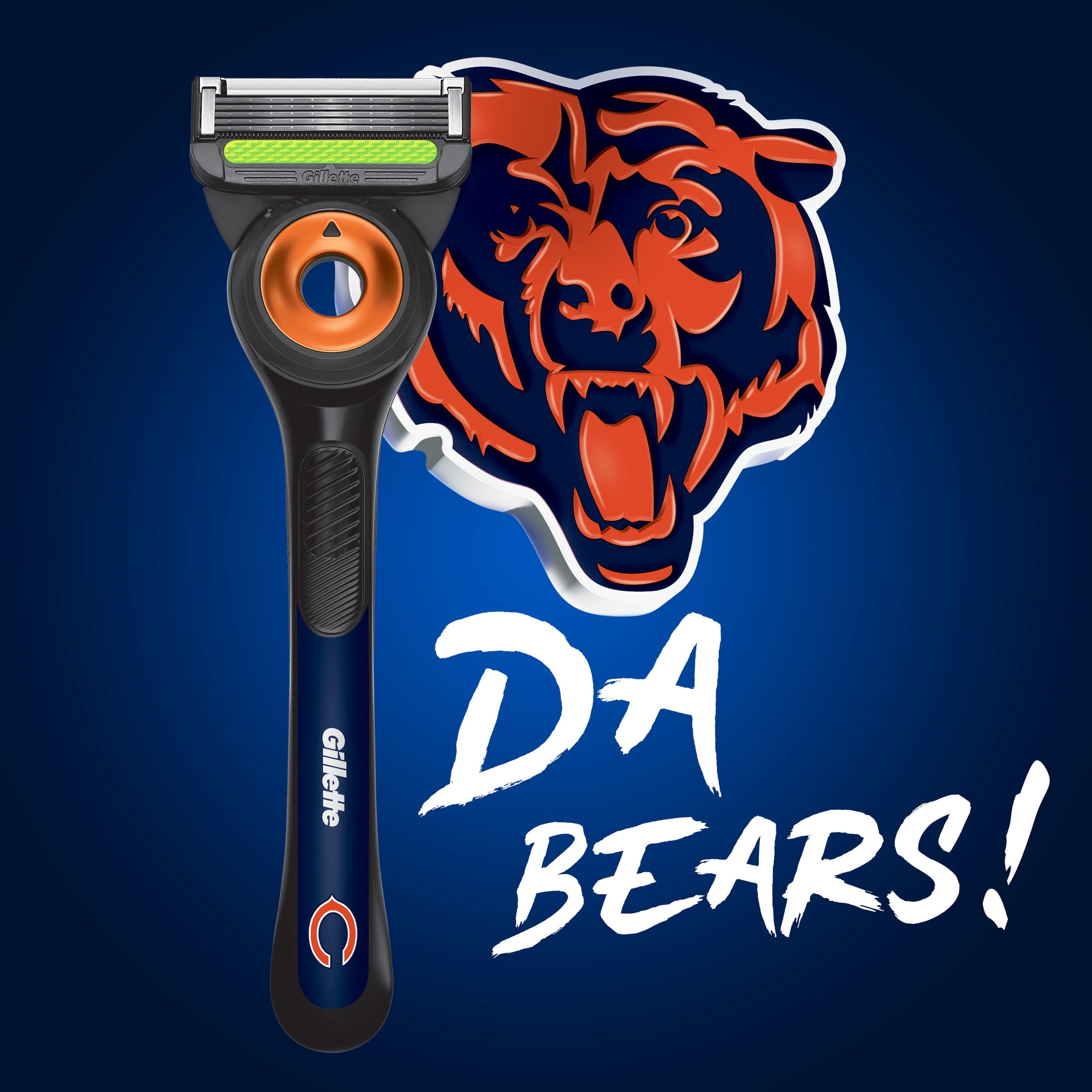Gillette Labs Official Bears Licensed Razor for Men, Perfect for Game Day Grooming, Gillette Labs with Exfoliating Bar, 1 Handle, 1 Blade Refill