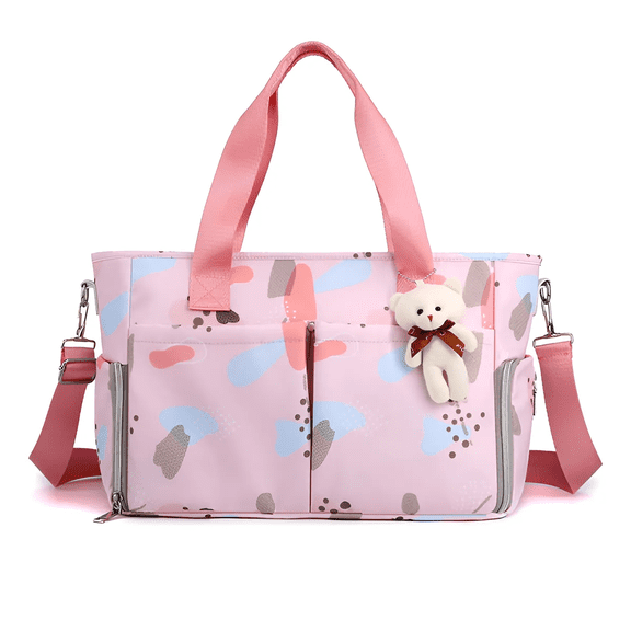 Bolsa Pañalera Moderna Para Bebe Impermeable Viaje Xtellar rosa