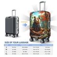 thumbnail image 2 of Maple Meditating Bear Luggage Cover Anti Scratch, Elastic Suitcase Protector Suitcase Covers for Luggage Fits 18-32 Inch Luggage, 2 of 5