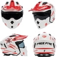 thumbnail image 5 of Casco para Motocicleta Bluelander de Doble Visera con Certificación ECE, Blanco, Talla M, 5 of 5