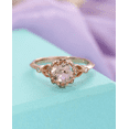 thumbnail image 2 of HeartsAndYou 1ct Natural Round Morganite Diamond Ring Milgrain Solitaire 14k SOLID Rose Gold, 2 of 9