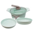 thumbnail image 1 of Set de Sartenes JADE PAN Antiadherente con Tapa para Estufas de Inducción, 1 of 6