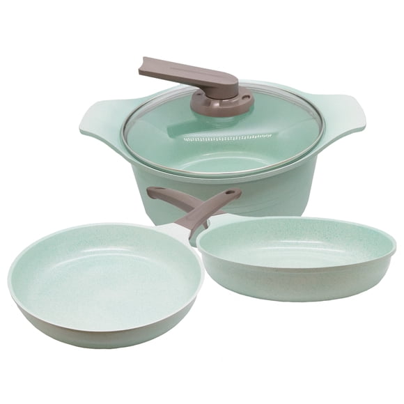 Set de Sartenes JADE PAN Antiadherente con Tapa para Estufas de Inducción
