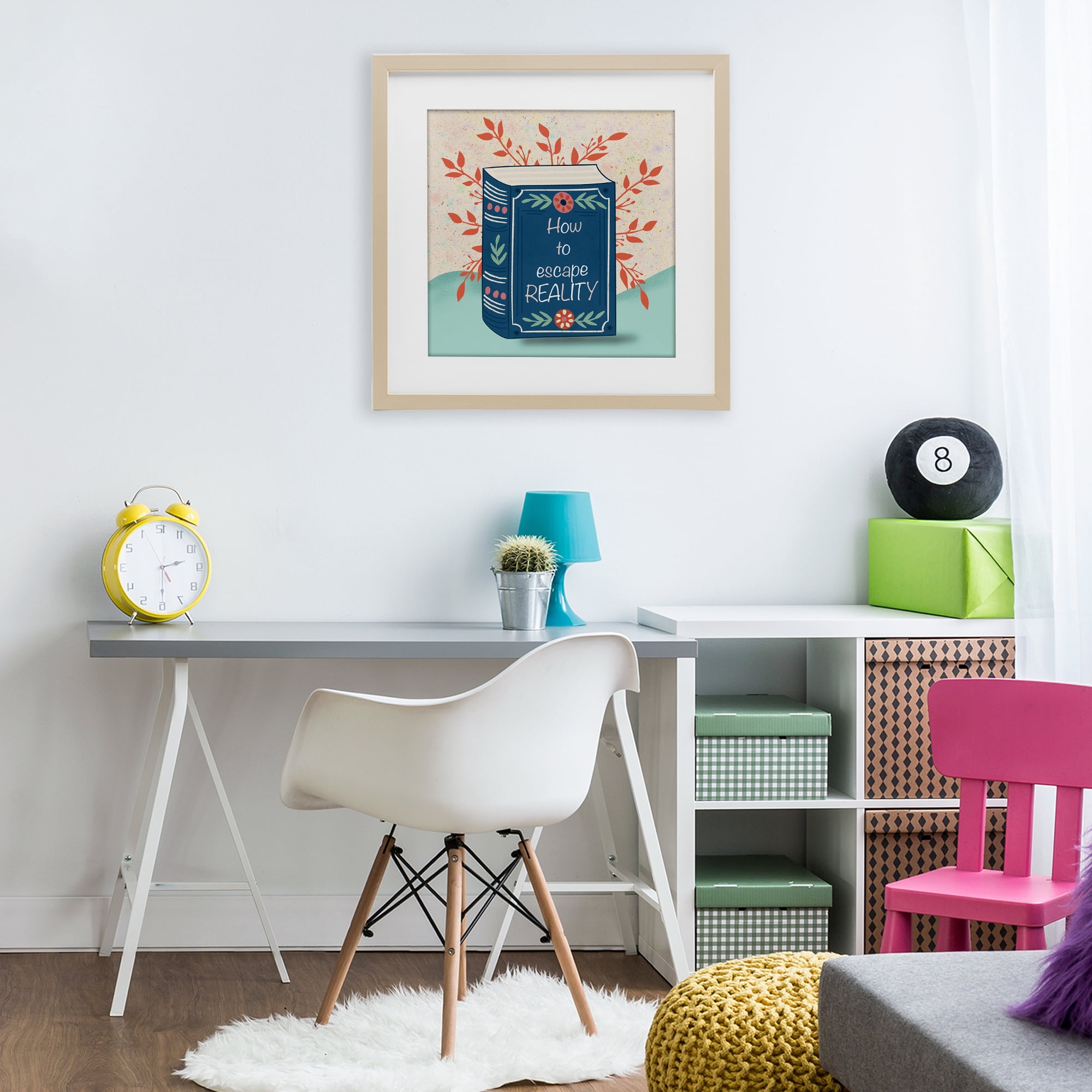 Stupell Industries How To Escape Reality Birch Framed Print Under Glass, design by Julia Frost
