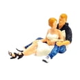 thumbnail image 2 of Figuras de pareja de resina a escala 1/64, tren, ferrocarril, micropaisaje, adorno de escritorio Blanco Estilo B, 2 of 9