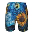 thumbnail image 3 of Pofeuu Starry Night Sunflower Field Prin Men's Swim Trunks Quick Dry Bathing Suit Swimming Board Shorts Mesh Lining Beach Swimwear-Small, 3 of 6