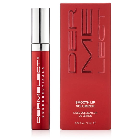 Dermelect Smooth Lip Volumizer for Lips - Anti Aging Plumper with Argan Oil, Shea Butter, Coconut Oil, Hyaluronic Acid Vitamin C Silkflo Hydrating Conditioning Lip Prime