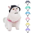 thumbnail image 3 of Tie Dye Pet Hat with Ear Hole,Round Brim Dog Puppy Cat Sun Hat Bucket Hat, Outdoor Sun Protection Pet, Caps for Small Medium Cats Dogs, Blue Large Size, 3 of 9