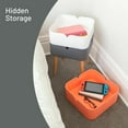 thumbnail image 5 of End Table with 3 Square Stacking Storage Bins, 5 of 21