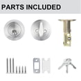 thumbnail image 3 of Comfhouse 1 Side Keyed Deadbolt Lock,Single Cylinder Dead Bolt, Satin Nickel Round Exterior Keyed Front Entry Inside Door Deadbolt, 2 Pack, 3 of 7