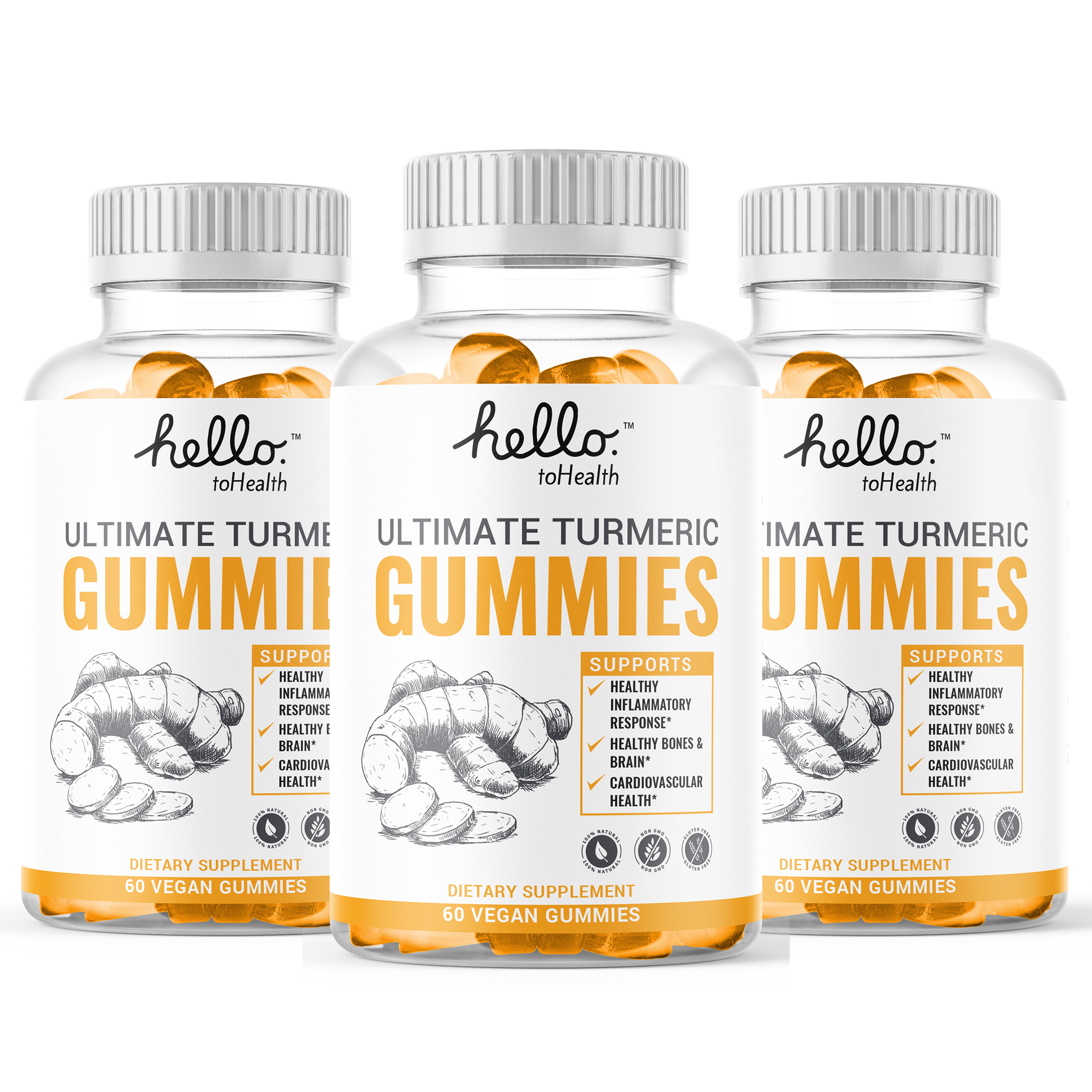 Complete Turmeric Curcumin Gummies Anti Inflammatory Supplement for