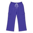 thumbnail image 2 of Angala Big Boys Sweatpants Athletic Pants Wide Leg With Pockets And Drawstring Fall Casual Boys Baggy Trousers Size 9-10 Years Blue, 2 of 9
