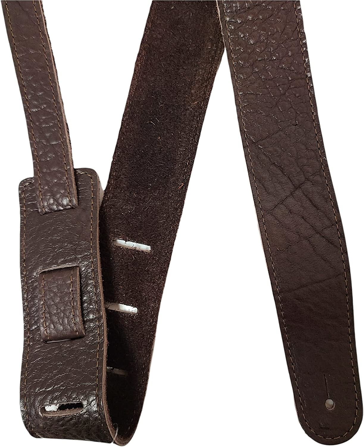 Henry Heller HAB2-CHC Leather Series 2 in. Guitar Strap - Buffalo Chocolate