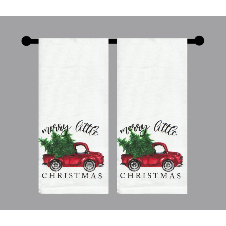Carolines Treasures WDK3000WTKT 28 x 19 in. Unisex Doberman Pinscher Red & Rust Natural Ears No.1 Christmas White Dish Towels Kitchen Towel - Set of 2