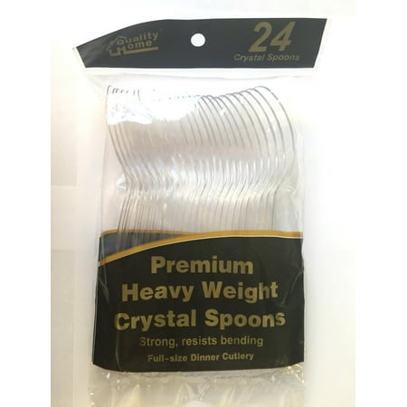 Crystal Spoon - Quality Home Heavy Weight Crystal Spoons - 24 Pack + FREE SHIPPING!