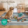 thumbnail image 4 of ODIKA 8'x10' Ultra-Soft Area Rug, Striped Boho Vintage Colorblock Distressed Pinstripe Border Bands None Washable, Bare feet friendly, Silk-Touch for Bedroom, Under Sectional, 4 of 7
