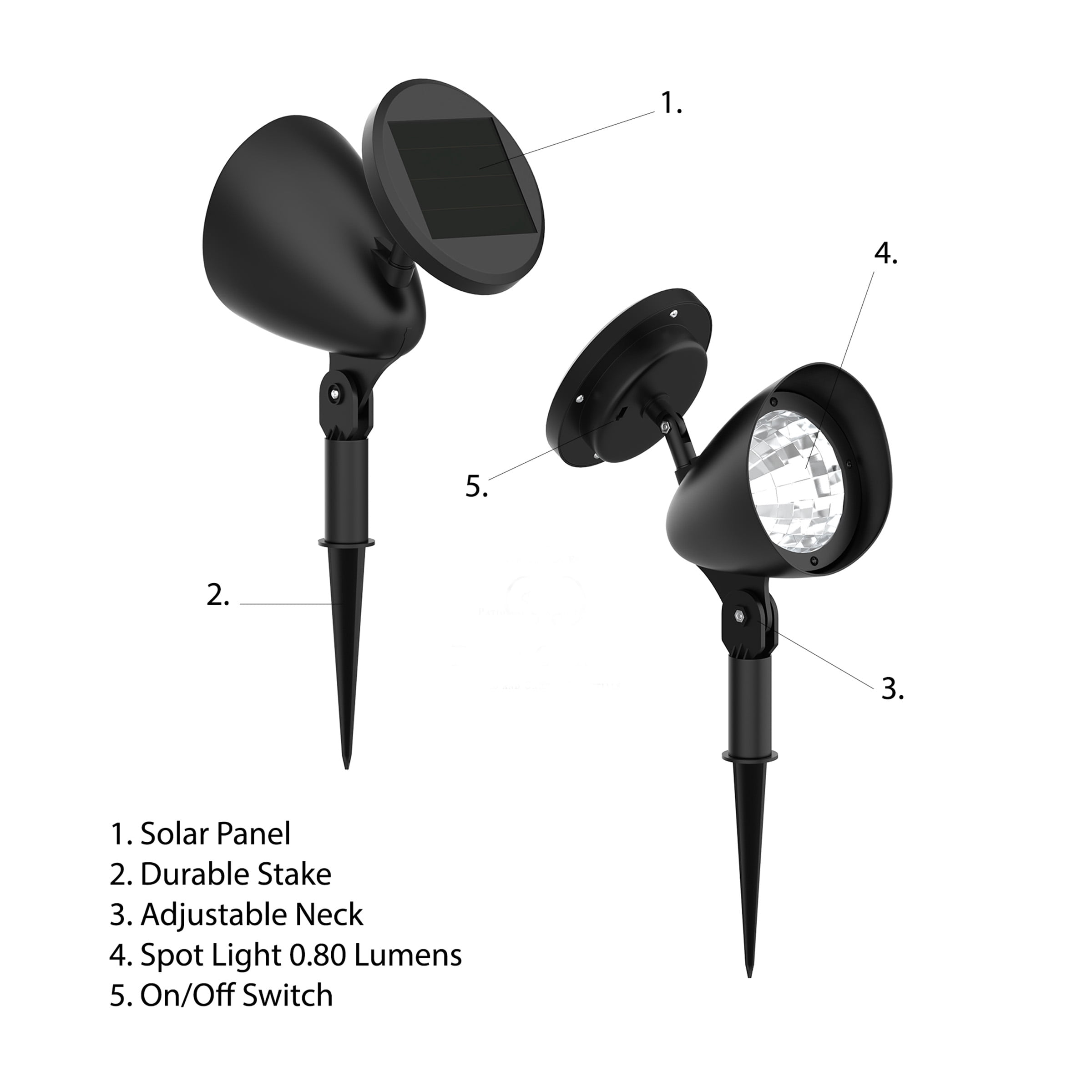 Outdoor Solar Yard Spot Lights - Set of 4 by Pure Garden