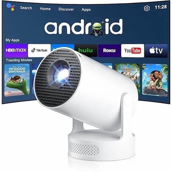 Salange Mini Projector 4K with Wifi and Bluetooth 5.4,1080P HD Smart Projector,Short Throw and Built-in Apps,Auto Keystone for Movies [HY300Ultra 2026]
