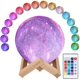 thumbnail image 1 of Lámpara de luna 3D oso de fresa luz LED 16 colores diámetro 15 cm Lámpara de noche estrellada cósmica con control remoto, 1 of 5