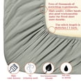 thumbnail image 3 of Lorviah Deep Pocket Fitted Sheet Only - Premium 1800 Collection - Ultra Soft, Hypoallergenic - Smoke Grey, Twin Extra Long Size, 3 of 5
