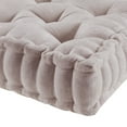 thumbnail image 3 of 20" Floor Pillow, Pouf Chenille Tufted Pillow with Scalloped Edge Design, Square Meditation Cushion Pad for Floor Seating, for Yoga, Meditation, Relaxation, Blush, 3 of 6