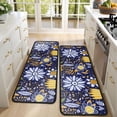 thumbnail image 4 of Kitchen Rugs Sets Of 2,Pioneer Flower Floral Print Pattern Anti Fatigue Kitchen Mat Rugs Non Slip Washable,Decorative Kitchen Floor Mats for Kitchen,Sink,Laundry,17"x47"+17"x47", 4 of 5