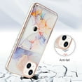 thumbnail image 2 of Slim Wallet Design for iPhone 15 Plus Case with Card Holder, Marble Pattern Back Flip Case PU Leather Kickstand Card Slots Magnetic Clasp Shockproof Anti-fall for iPhone 15 Plus, Marble #1, 2 of 5