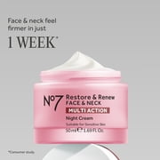 No7 Restore & Renew Face & Neck Multi Action Night Cream 1.69 fl oz